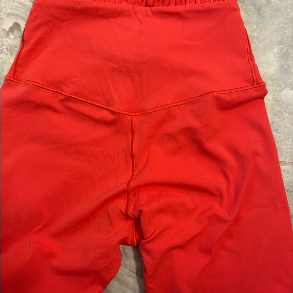 aerie Red Ruffled Strappy Sports Bra and High-Waist Leggings Set - Picture 9 of 9
